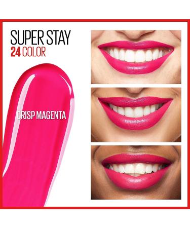 Maybelline Super Stay 24 Liquid Lipstick in Crisp Magenta - Long Lasting Color with Moisturizing Balm - Buy Online on GoSupps.com