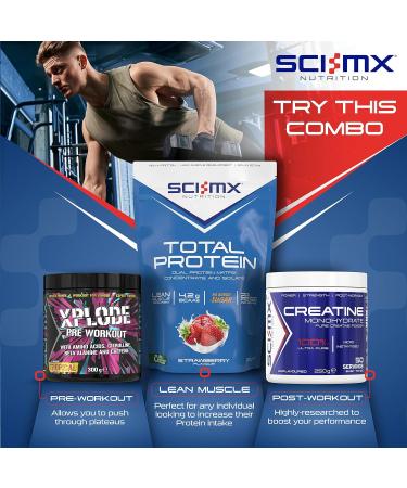 SCI-MX Total Protein Duo Muscle Building Powder - Strawberry Flavour 900g (30 Servings) - Buy Online on GoSupps.com