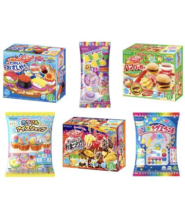 Kracie Popin Cookin Lot de 6 kits de bonbons pour hamburger sushis festival gel e magasin de cr me glac e Nerunerune