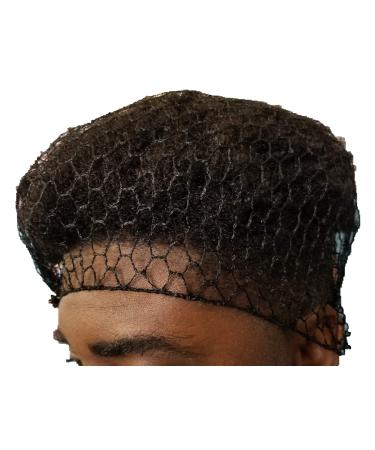 5 PCS Black Fishnet Hair Net Hairnet Slouchy Cover Cap Hat for Chefs and Cooks Head Cover Up to S/M