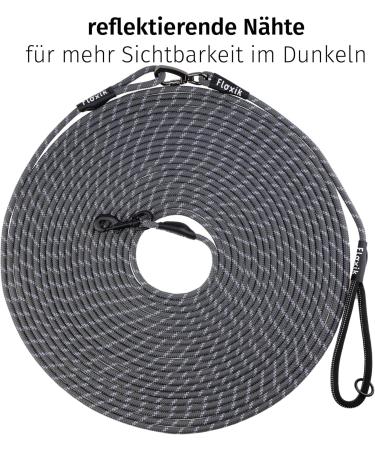Floxic Reflective Tow Lines for Dogs - 5m 10m 15m 20m | Ideal Training Lines for Puppies | Removable Hand Loop - Buy Online on GoSupps.com