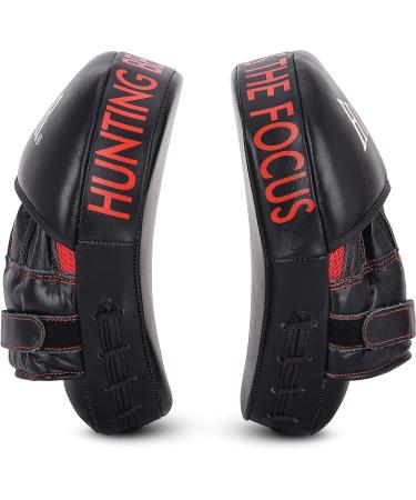 Curved Boxing Mitts - Hunter Essential MMA Sparring Training Focus Pads (Pair) - Buy Online on GoSupps.com