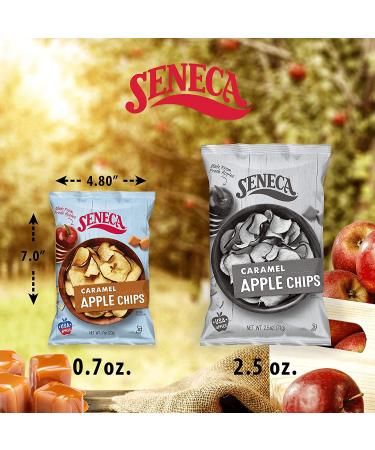 Seneca Caramel Apple Chips - 100% Red Delicious Apples from Yakima Valley Orchards - Crisped to Perfection - 0.7oz (Pack of 24) - Buy Online on GoSupps.com