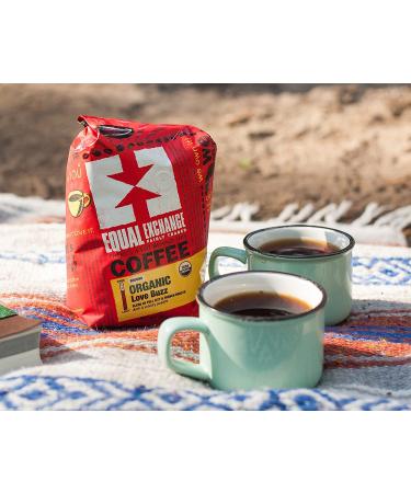 Equal Exchange Organic Love Buzz Whole Bean Coffee - 12 oz (340g) | Fair Trade & Delicious - Buy Online on GoSupps.com