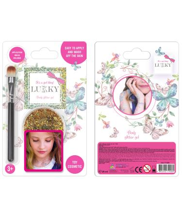 Lukky Lukky Glitter Body Gel with Brush (25 ml) (Gold)