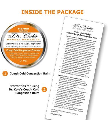 Dr. Cole's Organic Extra Strength Chest Rub - Cough, Cold, and Congestion Relief Balm - Buy Online on GoSupps.com