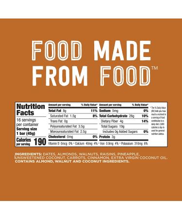 Larabar Carrot Cake - 16 Bars (1.6 oz each) - Healthy Snack, Gluten-Free - Buy Online on GoSupps.com