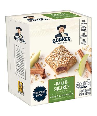 Quaker Baked Squares Variety Pack - Strawberry & Apple Cinnamon Soft Baked Bars (20 Bars) - Buy Online on GoSupps.com