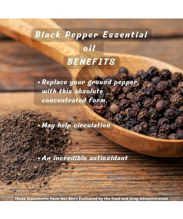 USDA Organic Black Pepper Essential Oil | 100% Pure & Undiluted | Therapeutic Grade Aromatherapy with Dropper - Buy Online on GoSupps.com