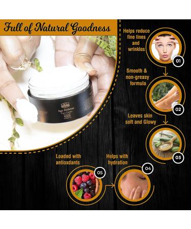 4 Oz. Age Defense Vitamin C Face Cream with Aloe Vera, Goat Milk - Natural Anti-Aging Moisturizer - Buy Online on GoSupps.com