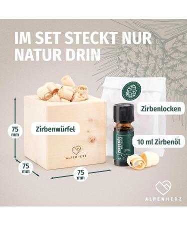 Alps Heart Swiss Pine Cubes Set - 10ml Natural Stone Pine from Austria | Pure Aromatherapy & Home Fragrance - Buy Online on GoSupps.com