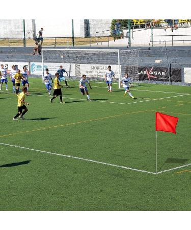 Set of 4 Soccer Corner Flags - Red Replacement Flags for Soccer Field - Official Referee Equipment for Football, Volleyball, and Track Training - Buy Online on GoSupps.com