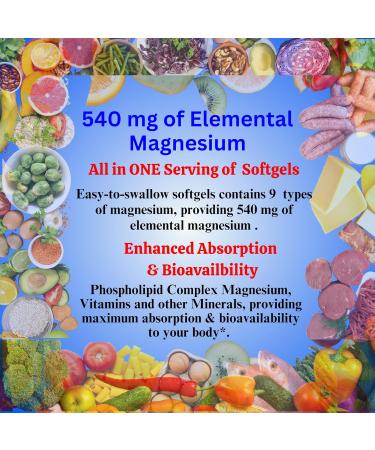 Nikoni Phospholipid Magnesium Complex 2500mg (9 Magnesium Salts, 5 Vitamins & 3 Minerals) (90 Softgels) - Buy Online on GoSupps.com