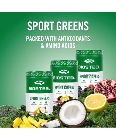 BIOSTEEL Sport Greens Powder - High Performance Superfood Non-GMO Acai Lemonade 30 Servings - Boost Energy & Immunity - Buy Online on GoSupps.com