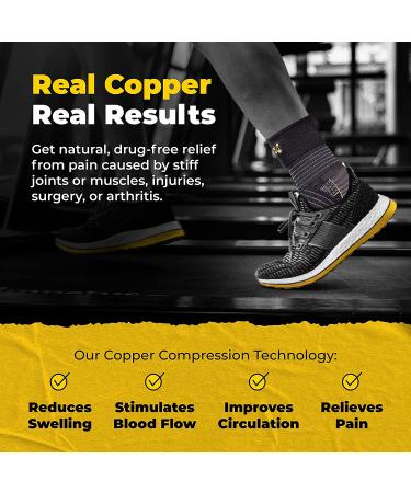 Adjustable Ankle Brace for Women and Men - Arch Support for Plantar Fasciitis & Achilles Tendonitis - Copper Infused Nylon - Size Large - Buy Online on GoSupps.com