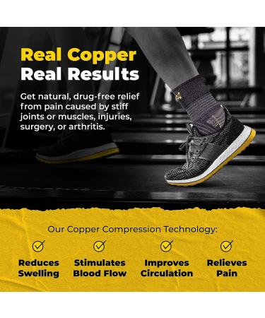 Ankle Brace for Women and Men - Adjustable Strap for Arch Support - Plantar Fasciitis Brace for Sprained Ankle Achilles Tendonitis Pain and Injured Foot - Breathable Copper Infused Nylon (X-Large) - Buy Online on GoSupps.com