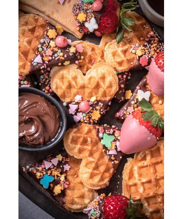 Ruf Waffle Dough - 1kg Baking Mix for Delicious Heart-Shaped Waffles | Easy Preparation & Practical Storage | International Shipping - Buy Online on GoSupps.com