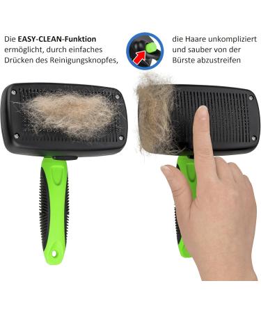 Golden Pets Self-Cleaning Dog & Cat Brush | Improved Version for Short to Long Hair | Fast Cleaning & Nursing Dish for Small to Large Animals - Buy Online on GoSupps.com