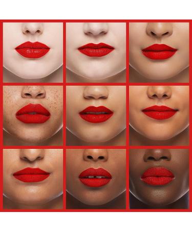 Maybelline New York Color Sensational Vivid Matte Liquid Lipstick in Rebel Red - 0.26 fl. oz. (Pack of 1) - Buy Online on GoSupps.com