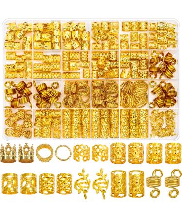 Lucomb 220 pieces of gold hair jewelry for braids LOC jewelry for hair-dreadlock hair trailer for women metal gold braids rings cuff clips for dreadlock accessories hair braids - Buy Online on GoSupps.com
