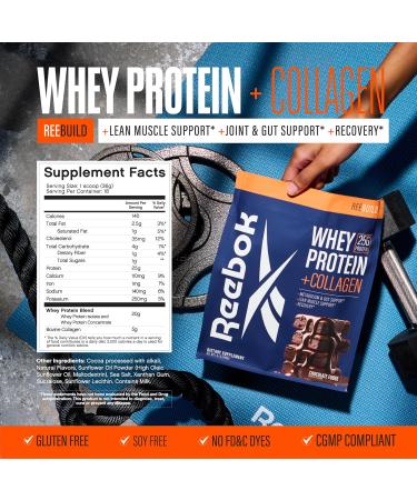 Reebok REEBuild Whey Protein + Collagen Bundle | Vanilla Ice Cream & Chocolate Fudge | 25G Protein Joint Health | Complete Protein System | Multi-Flavor Bundle - Buy Online on GoSupps.com