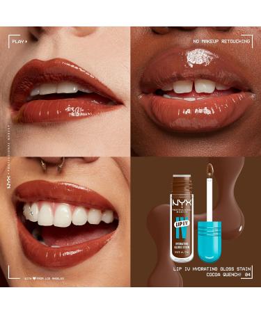 NYX Professional Makeup Lip IV Gloss up to 12h hydration highly pigmented shiny finish Cocoa Quench! - Buy Online on GoSupps.com