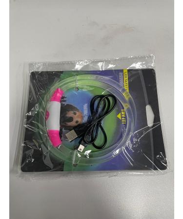 Auauy LED Light Neck Band for Dogs & Cats - Waterproof USB Charging Adjustable & Luminous Pet Safety Collar (Pink) - Buy Online on GoSupps.com