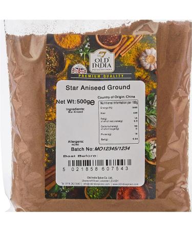 Old India Star Aniseed Ground 500g - Premium Quality Spice - Pack of 1 - Buy Online on GoSupps.com