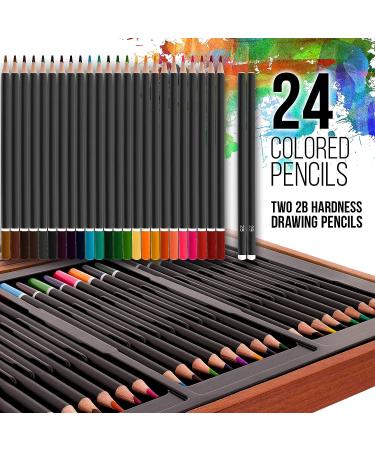 U.S. Art Supply 145-Piece Mega Wood Box Art Set - Painting, Drawing, & Sketching Kit with Watercolor Paints, Oil Pastels, Pencils, Crayons, Brushes - Artist Set in Storage Case - Buy Online on GoSupps.com