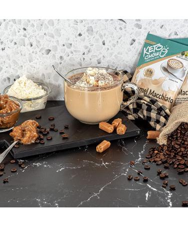 Keto Chow Caramel Macchiato Meal Replacement Shake Powder - Low Carb & Protein-Rich with Complete Nutrition | Single Serving Sample - Buy Online on GoSupps.com