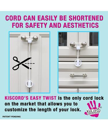 Kiscords Baby Safety Cabinet Locks - Childproof Latches for Cabinets - No Drill, No Screw, No Adhesive - White (5 Pack) - Buy Online on GoSupps.com