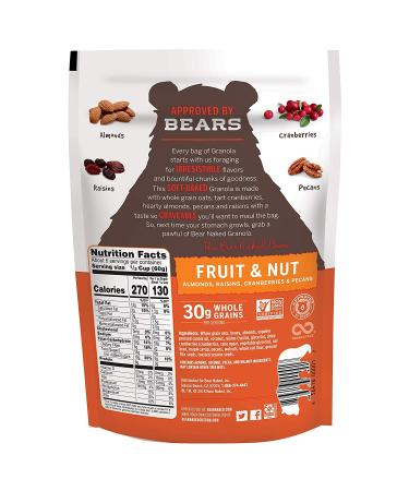 Bear Naked Fruit & Nut Granola - Vegetarian, Kosher, 12oz Bag - Buy Online on GoSupps.com