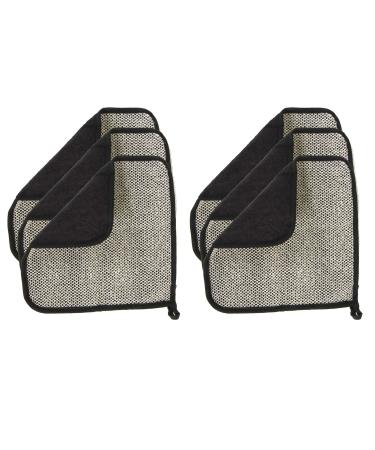 Paradiso 6pk Soft-Weave Wash Cloths, Black