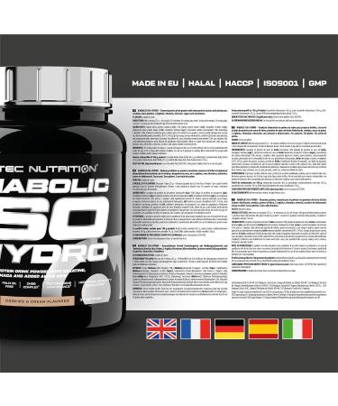 Scitec Nutrition Anabolic Iso+Hydro - Whey Protein Blend - With Creatine Maca & Amino Acids - ZMB6 Complex for Testosterone Maintenance 920g Cookies & Cream - Buy Online on GoSupps.com