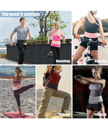 LSORPWK Running Belt Running Fanny Pack Phone Holder for Running Waist Bag Moisture Wicking Storage Belt Bag for Walking Travel Sports Hiking Workout Women & Men Large Black - Buy Online on GoSupps.com