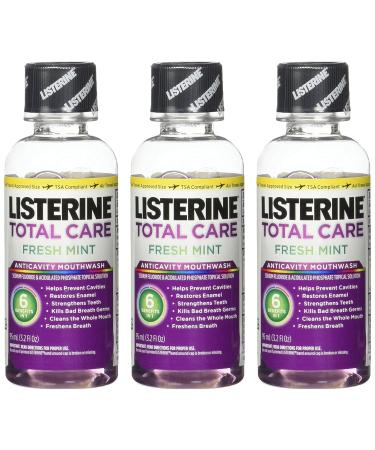 Listerine Total Care Fresh Mint 3.2 Oz (3 Pack) - Oral Hygiene Mouthwash - Buy Online on GoSupps.com