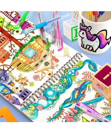 Sunacme Sweet Scented Glitter Gel Pens - 24 Pack, Ideal for Coloring, Journaling, Drawing & Note Taking - Cute School Supplies with Fruity Scents - Perfect Gift Idea - Buy Online on GoSupps.com