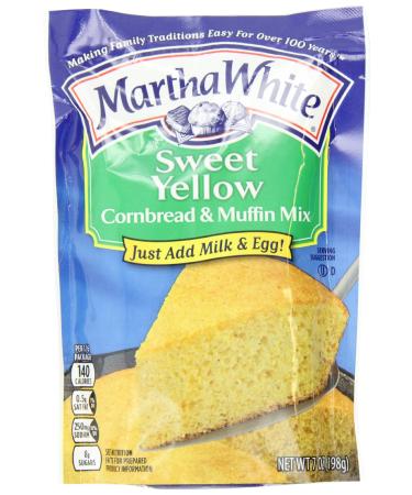 Martha White Sweet Yellow Cornbread and Muffin Mix 7-Ounce Packages (Pack of 12)