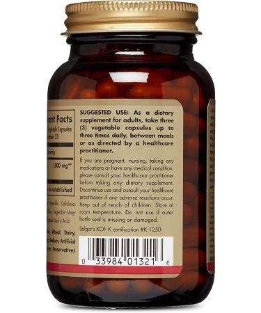 Solgar L-Glutamine 500mg - 100 Veg Capsules | Pure & Natural Supplement - Buy Online on GoSupps.com