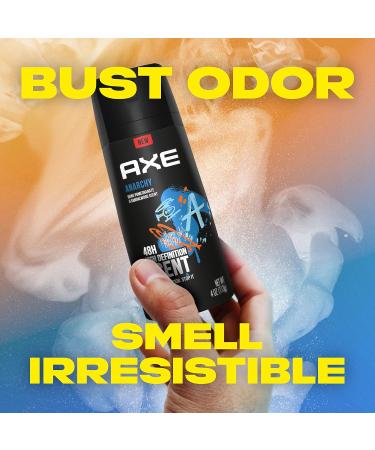 AXE Dual Action Body Spray Deodorant for Long Lasting Odor Protection Anarchy Pomegranate & Sandalwood Mens Deodorant Formulated Without Aluminum 4. 0 oz Twin Pack - Buy Online on GoSupps.com