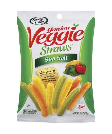 Sensible Portions Garden Veggie Straws Sea Salt Snack Size 1 Oz (Pack of 8)