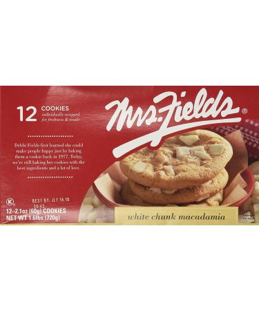 Mrs. Fields Jumbo White Chunk Macadamia Cookies - Pack of 12 | Individually Wrapped - Buy Online on GoSupps.com