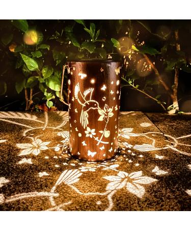 Hummingbird Solar Lantern Lights Outdoor Hanging Metal Decor Lanterns-Waterproof LED Decorative Light for Garden Patio Yard Lawn Backyard Front Porch as Gifts for Mom Grandma Women (Hummingbirds 1)