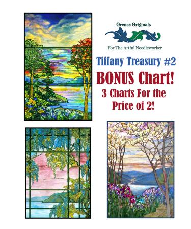 Orenco Originals Art Nouveau Tiffany Deluxe Treasury # 2-3 Counted Cross Stitch Patterns Charts