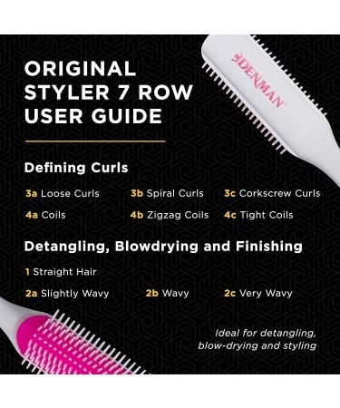 Denman D3 Cherry Blossom Curly Hair Brush | 7-Row Styling Brush for Perfect Curls - Unisex - Buy Online on GoSupps.com