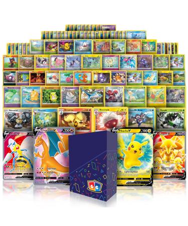 Ultimate Ultra Rare Card Bundle | 4X Ultra Rare Cards | 100+ Cards with Bonus 10 Rare or Holo Foil Cards | GG Deck Box Compatible with Pokemon Cards