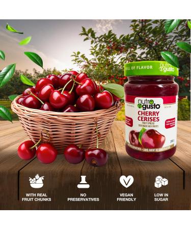 NutroGusto Jams Fruit Preserve Spread 290 g (Cherry) - Buy Online on GoSupps.com