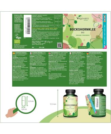 Fenugreek Organic 2900 mg | Extraction in France | 1.5% Saponins | DIGESTION + BREASTFEEDING | 120 Capsules | Vegan and No Additives | Vegavero  - Buy Online on GoSupps.com