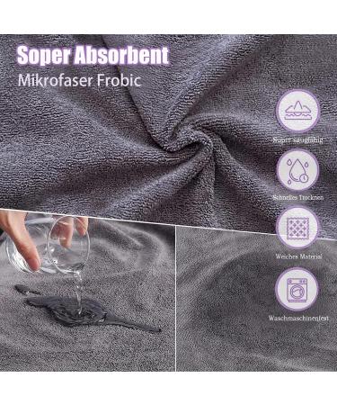Bibykivn XL Gray Microfiber Dog Cuddle Bathrobe - Super Absorbent & Quick Drying Pet Robe with Velcro Fastener & Adjustable Straps for Dogs & Cats - Buy Online on GoSupps.com
