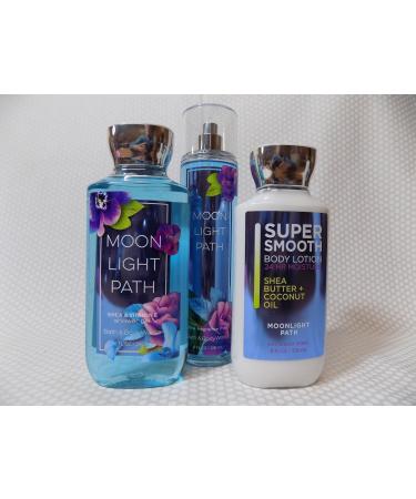Bath and Body Works Moonlight Path 3 Piece Set Includes 8 oz Scented Body Lotion  10 Oz Shower Gel  8 Oz Fine Fragrance Mist